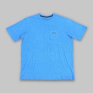 Patagonia Responsibili-Tee Blue Graphic Pocket T-Shirt Men’s XL